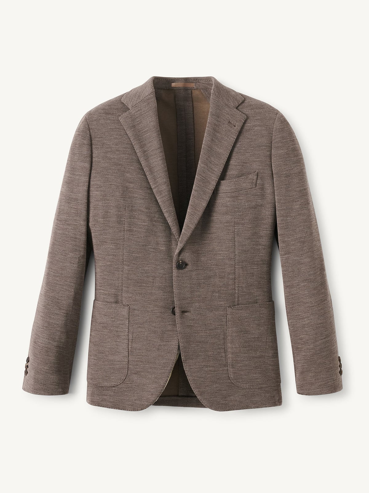 Taupe Melange Italian Merino Knit Sport Coat - Custom Fit Tailored