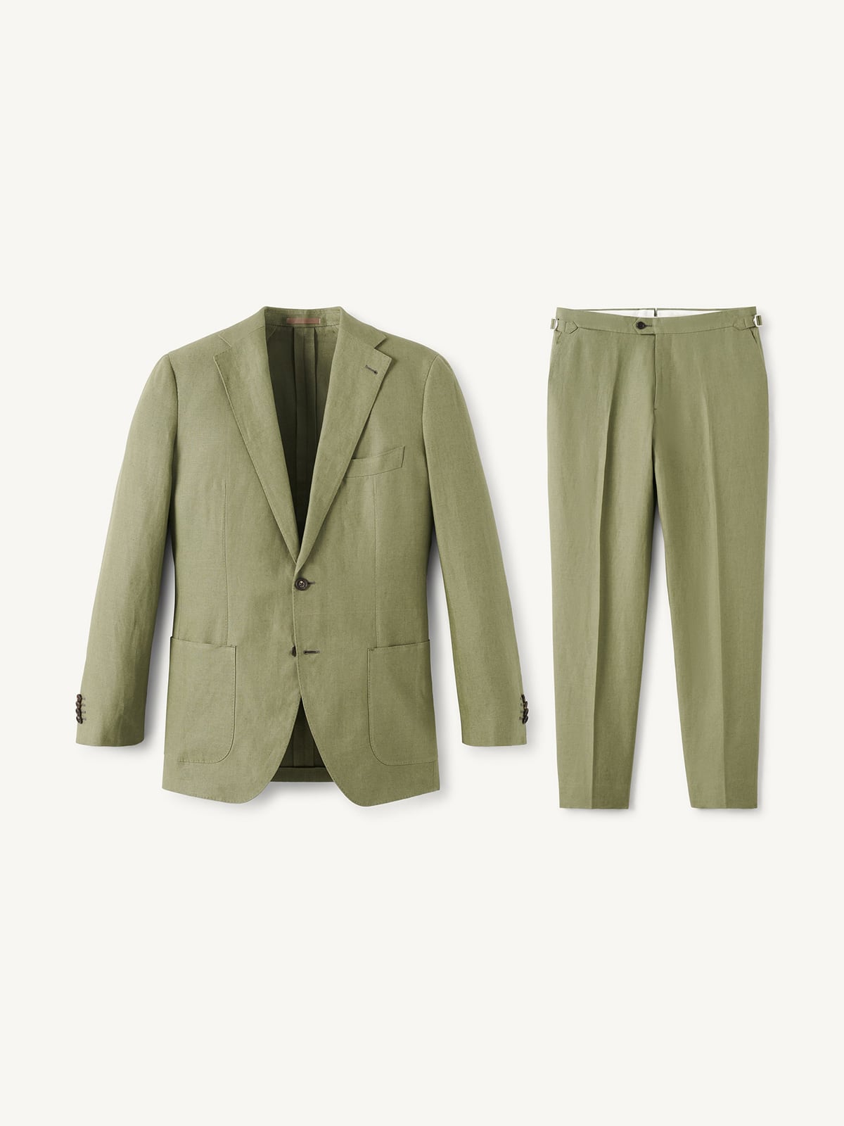 Spence Bryson Sage Heavy Irish Linen Bedford Suit - Custom Fit