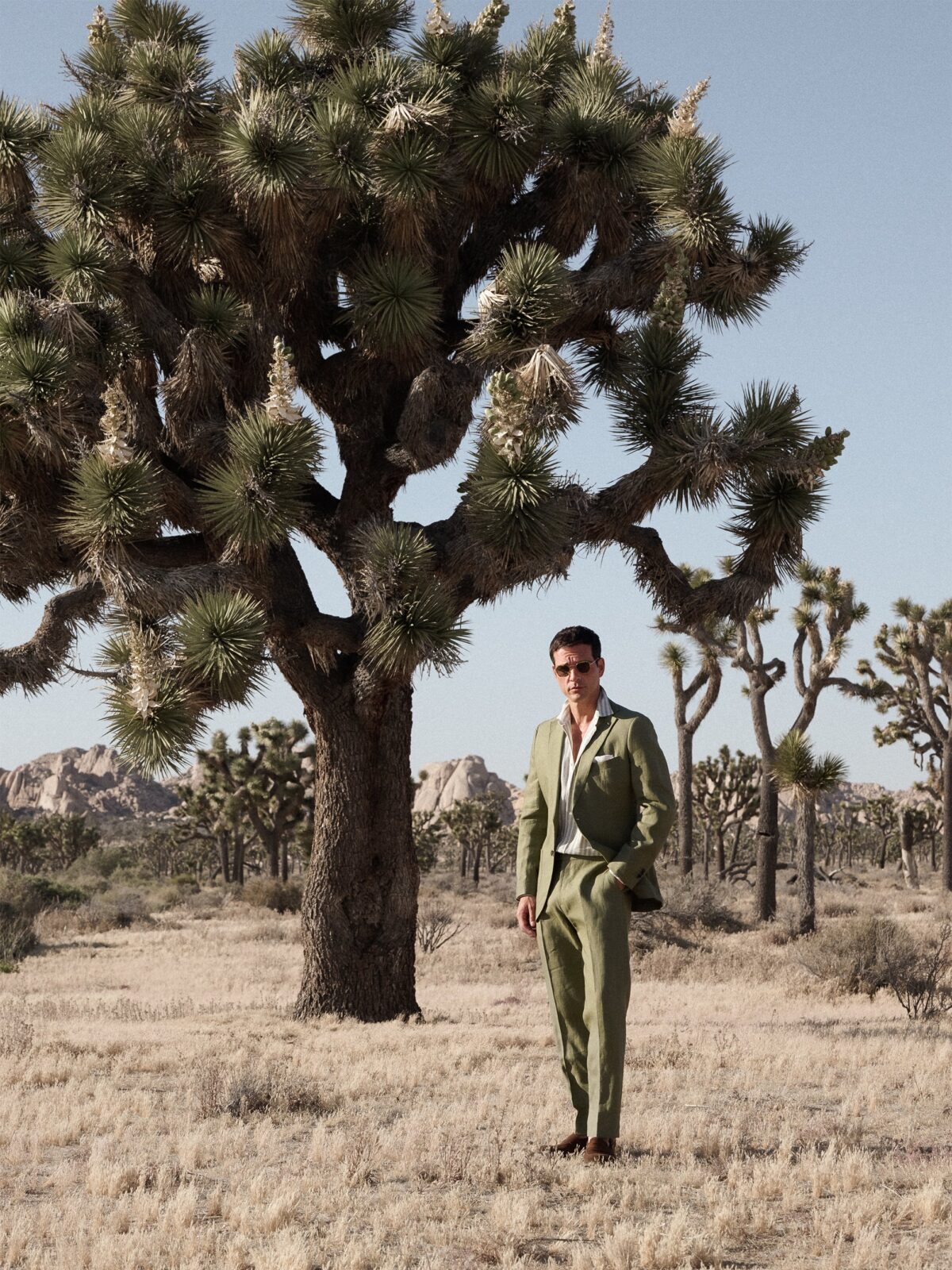 Spence Bryson Sage Heavy Irish Linen Bedford Suit - Custom Fit