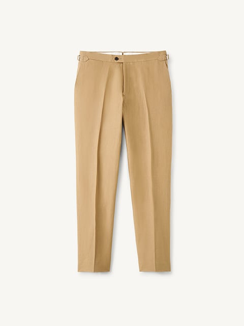 VBC Beige Wool and Cotton Slub Dress Pant - Custom Fit Tailored Clothing VBC Beige Wool and Cotton Slub Dress Pant - Custom Fit Tailored Clothing