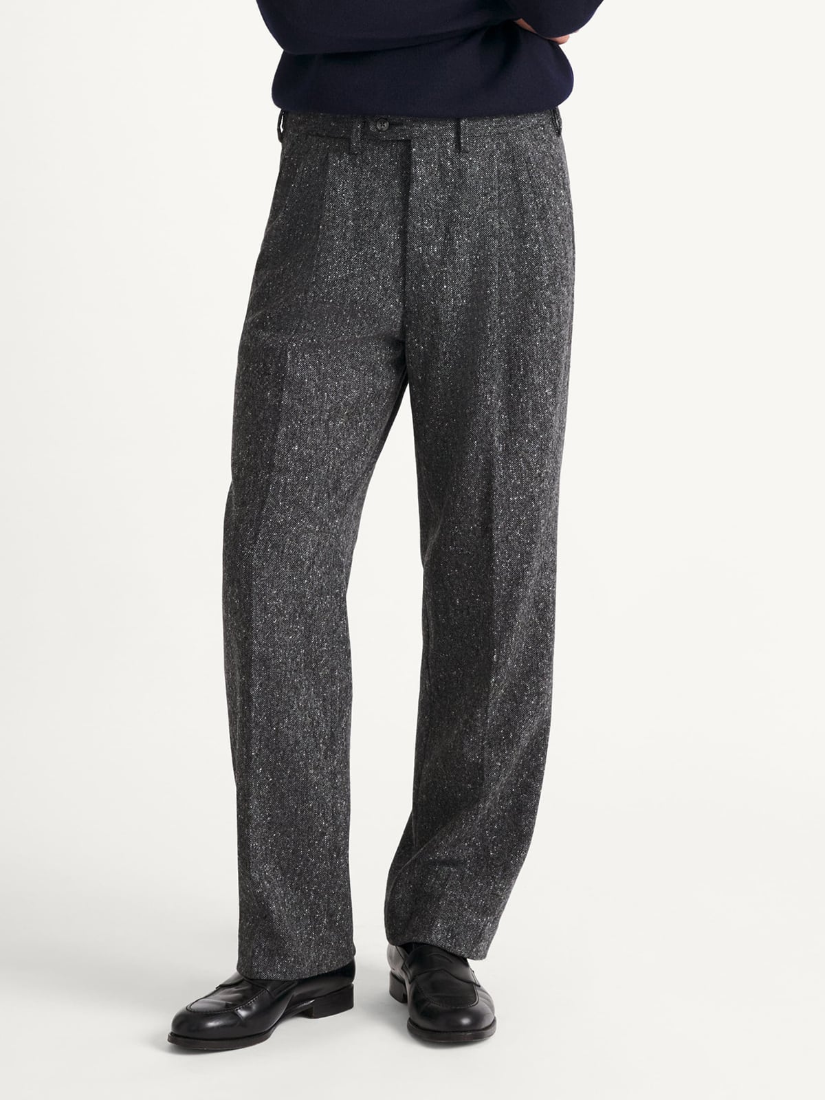 Charcoal Donegal Wool Tweed Trouser - Custom Fit Tailored Clothing
