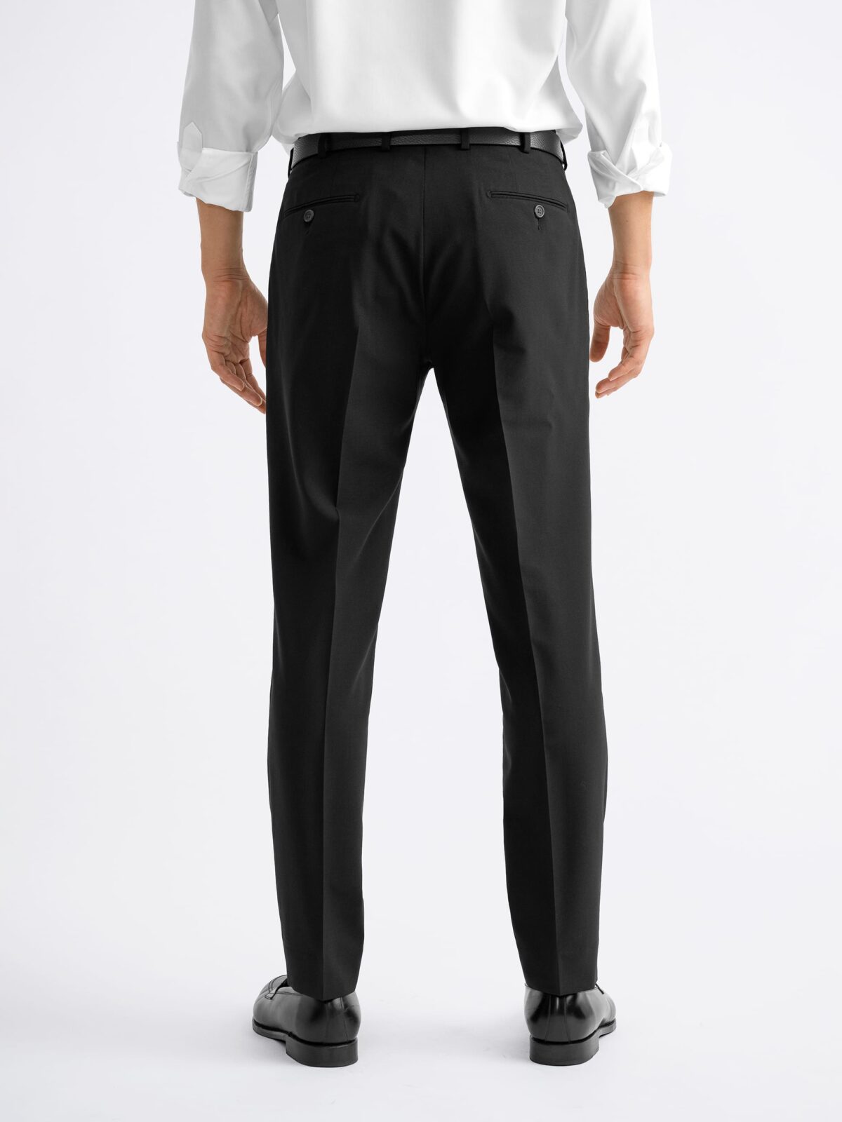 Black Wool Stretch Dress Pant - Custom Fit Tailored Clothing