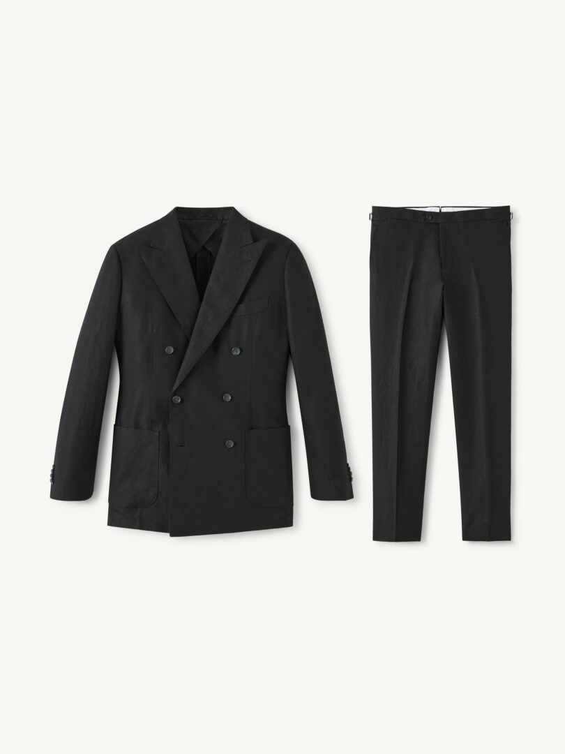 Men’s Spence Bryson Black Irish Linen Carmine Suit Thumb