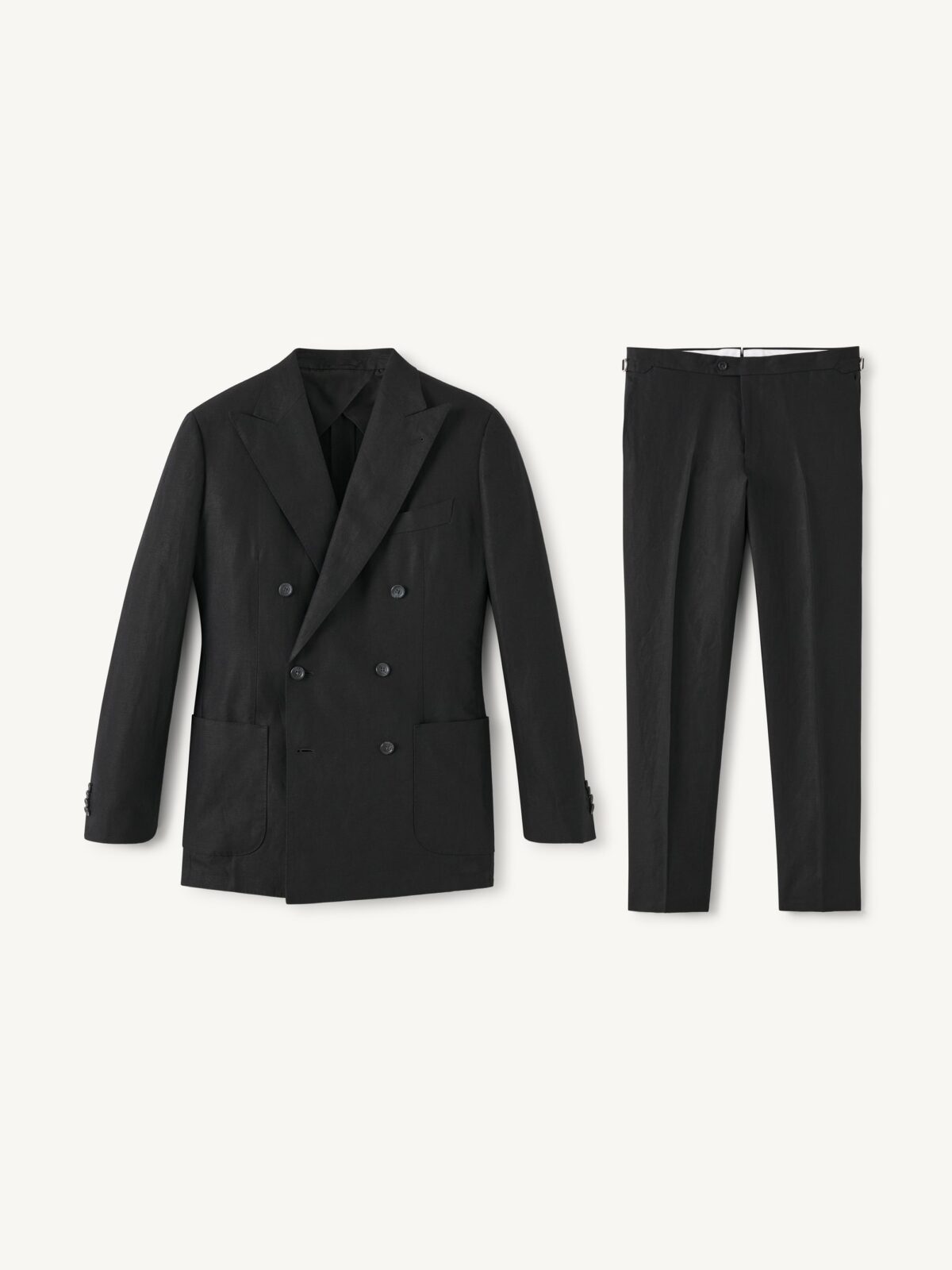 Spence Bryson Black Irish Linen Carmine Suit - Custom Fit Tailored