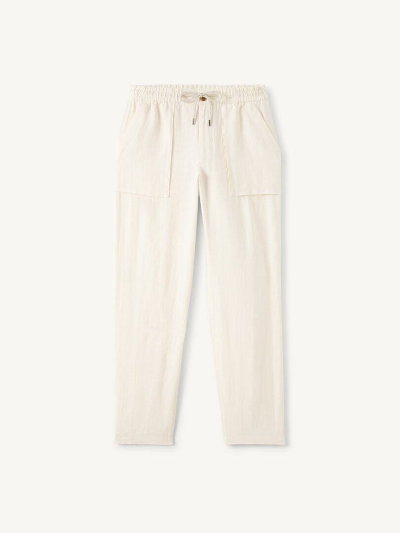 Men’s Portuguese Ivory Linen Palermo Pant Thumb