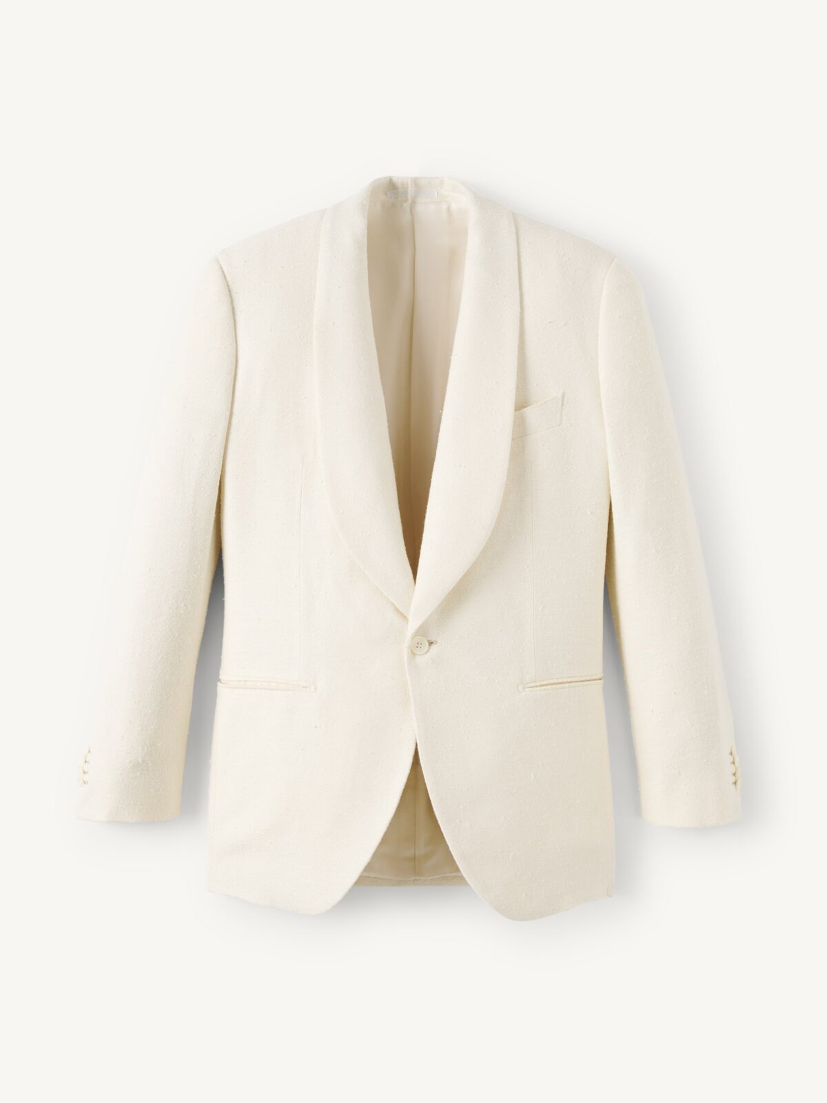 Loro Piana Cream Wool Silk Linen Boucle Dinner Jacket - Custom Fit