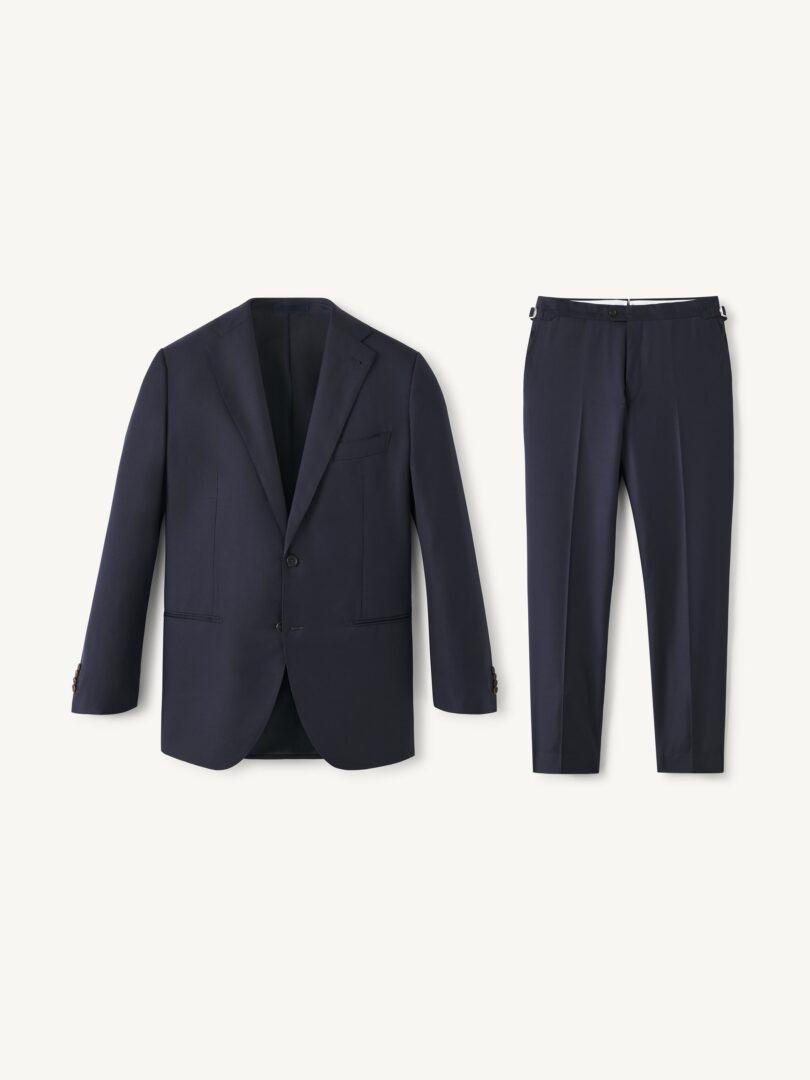 Men’s VBC Navy S110s Wool Dover Suit Thumb