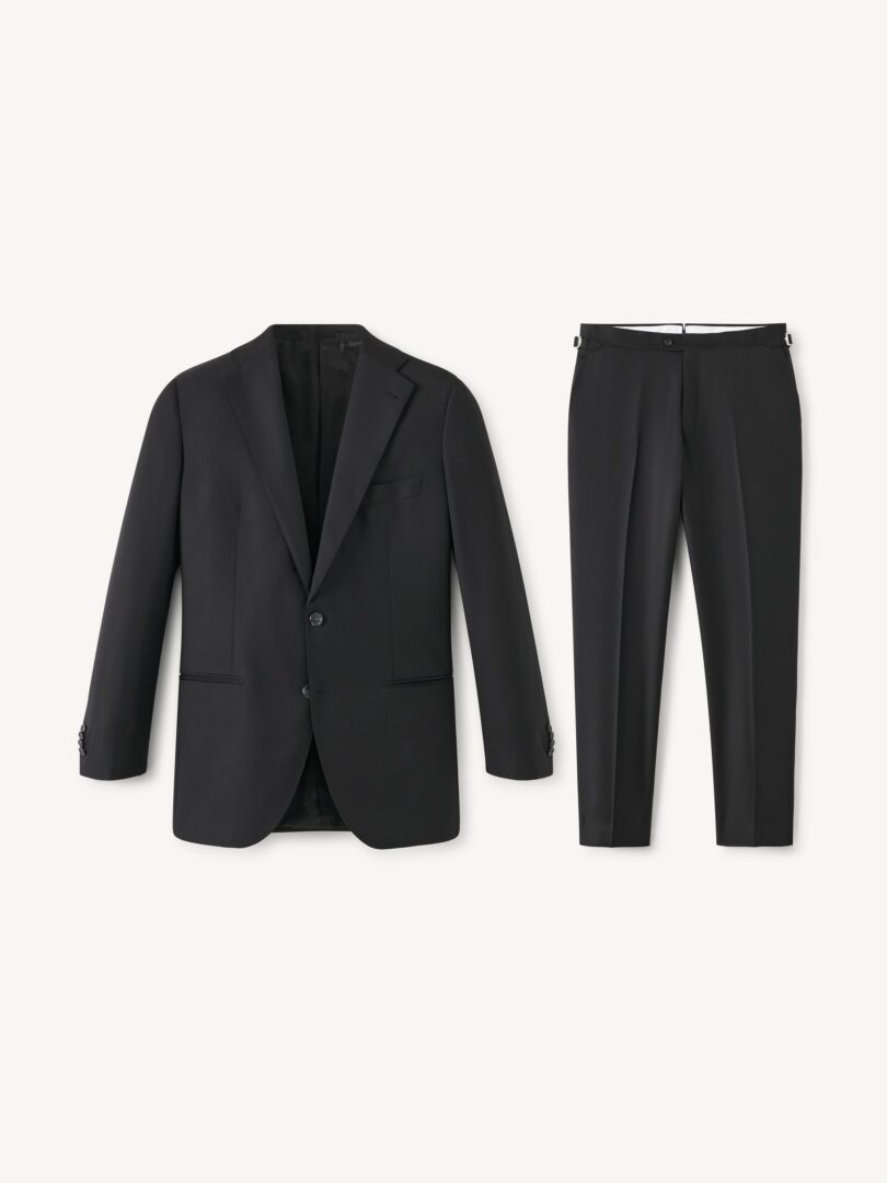 Men’s VBC Black S110s Wool Dover Suit Thumb