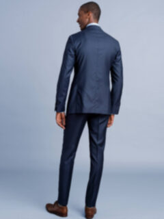 Peak Lapel Reda Navy Sharkskin Allen Suit