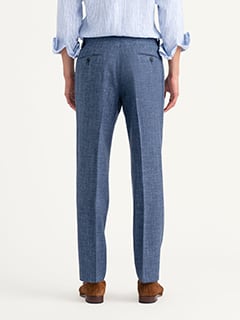 Loro Piana Navy Wool Silk and Linen Dress Pant - Custom Fit 