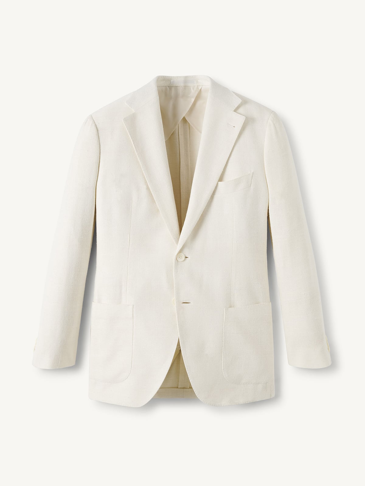 Ivory Indian Matka Silk Jacket - Custom Fit Tailored Clothing