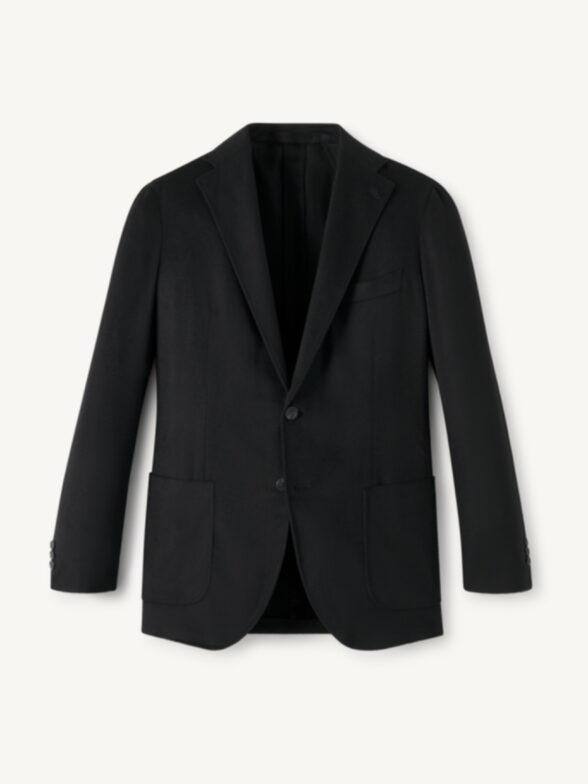Thumb Photo of Black Silk and Camelhair Flannel Waverly Jacket