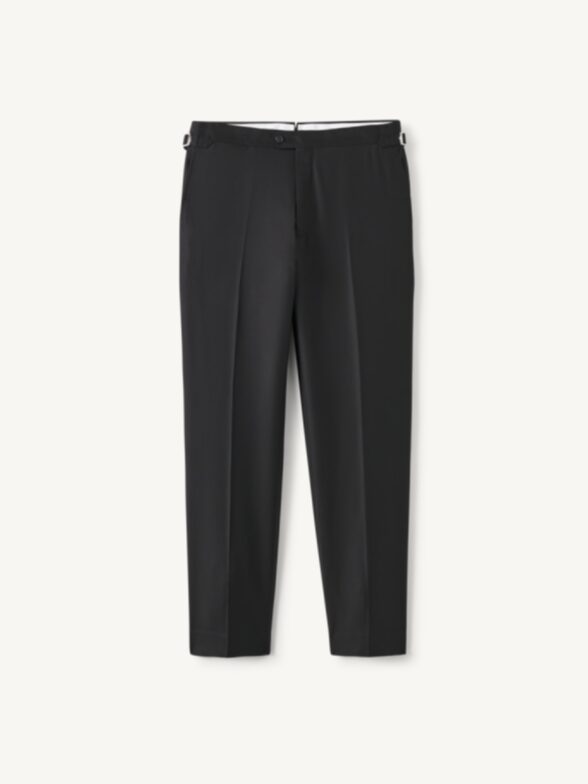 Thumb Photo of Loro Piana Fabric Black S150s Dover Dress Pant