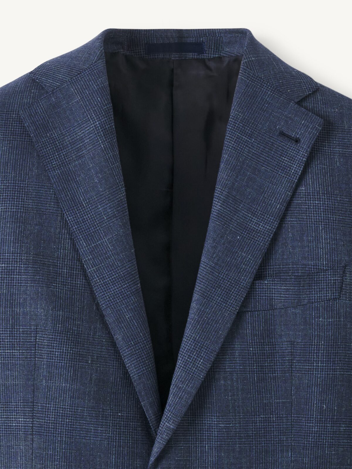 Loro Piana Slate Wool Silk Linen Glen Plaid Jacket - Custom Fit