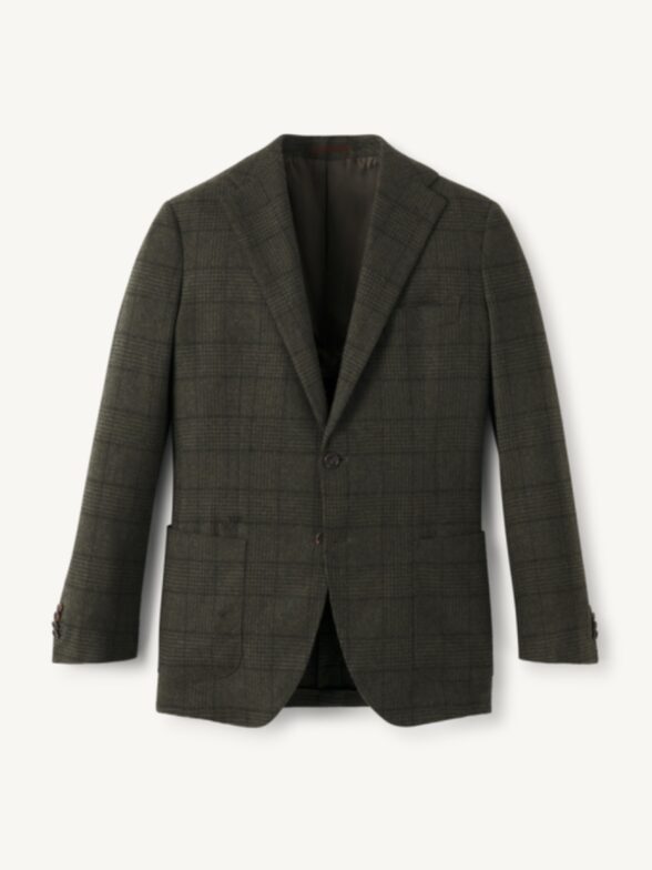 Thumb Photo of Angelico Moss Glen Plaid Italian Wool Flannel