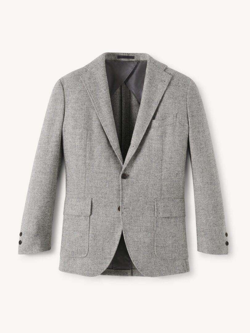 Men’s Abraham Moon Light Grey Shetland Tweed Thumb