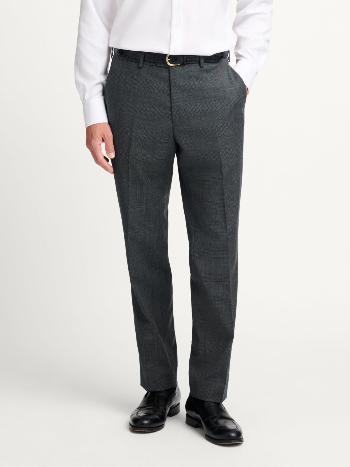 plaid grey dress pants Glen Stretch Style:AP1D106940
