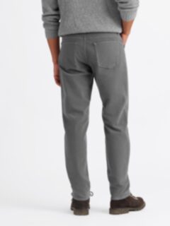 Biella Grey Stretch Moleskin 5-Pocket - Custom Fit Pants