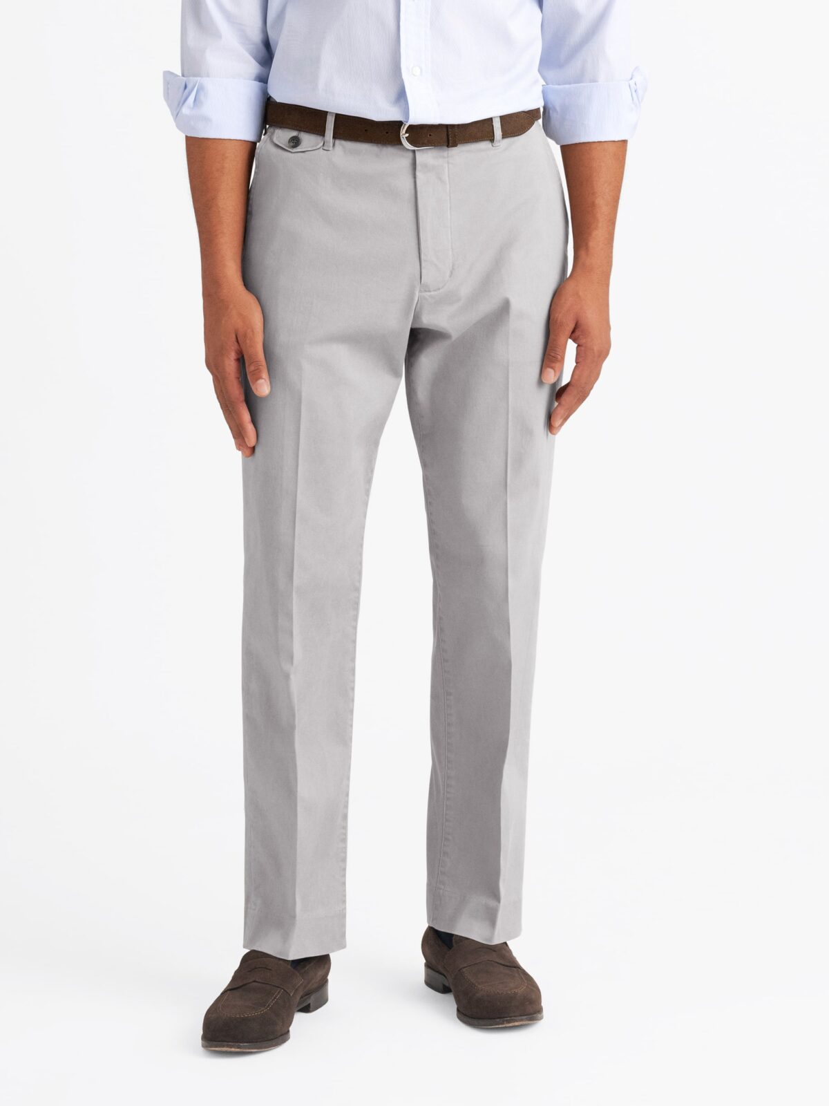 mens silver dress pants Silver Washed Cotton Stretch Dress Pant