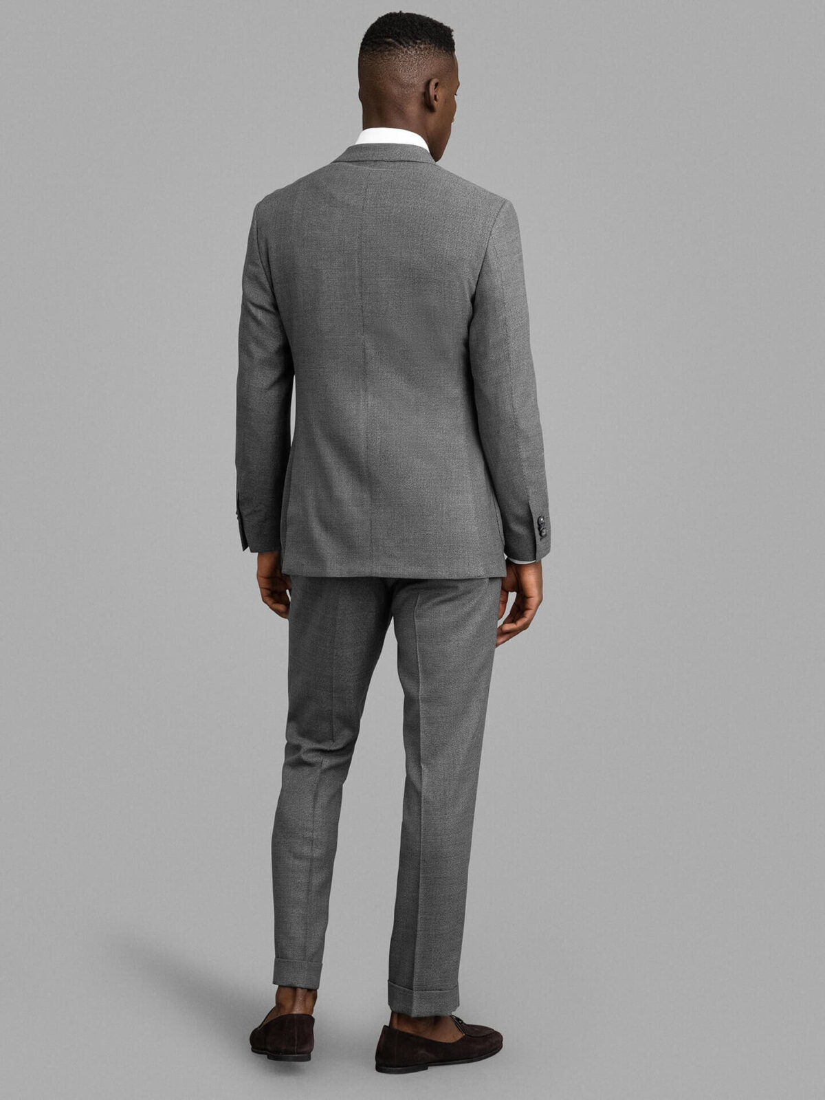 Proper Cloth Loro Piana Fabric Grey S150s Mercer Men's Custom Suit