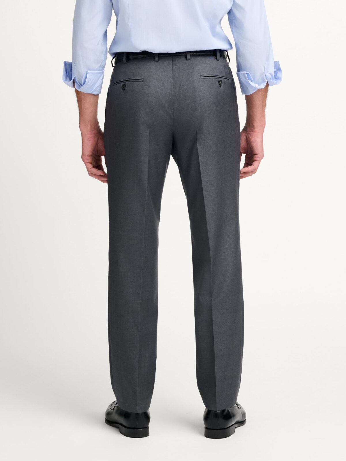 pants dress formal Proper Cloth Grey Wool Men's Custom open back short dress