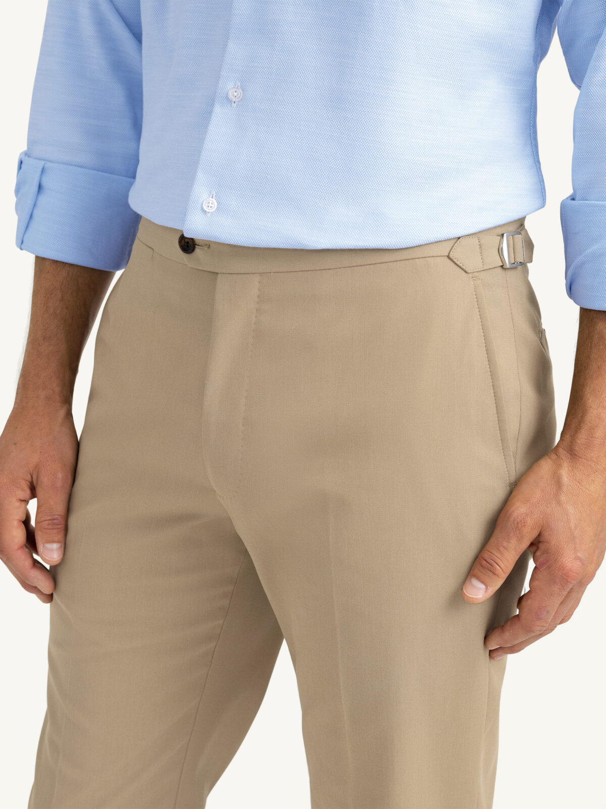 Proper Cloth Khaki High Twist Cotton Men's Custom Dress Pants