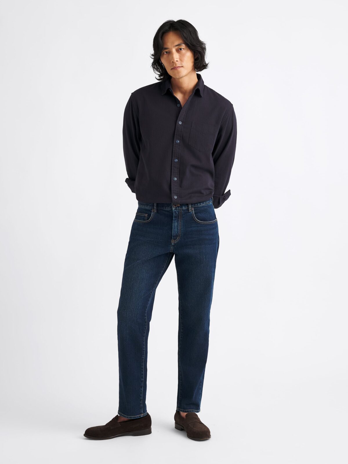 Japanese 12oz Dark Wash Indigo Stretch Jeans