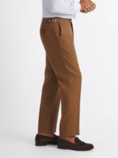 Tobacco Irish Linen Dress Pant - Custom Fit Tailored Clothing