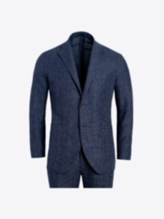 Shop Bedford Slate Houndstooth Wool and Linen Suit