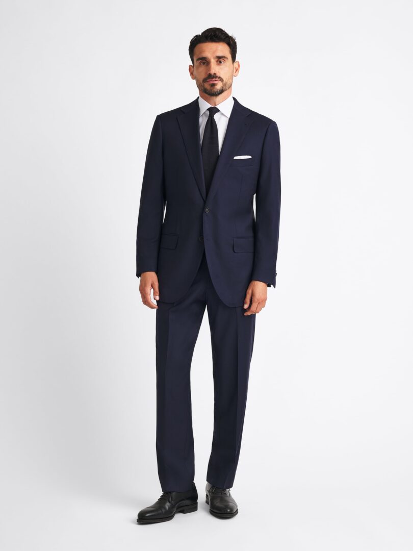 Loro Piana Fabric Navy S150s Mercer Suit Thumb Detail