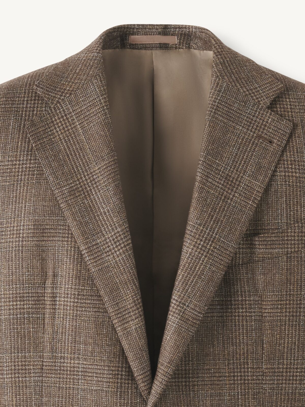 Loro Piana Fabric Brown Glen Plaid Flannel Hudson Jacket - Custom