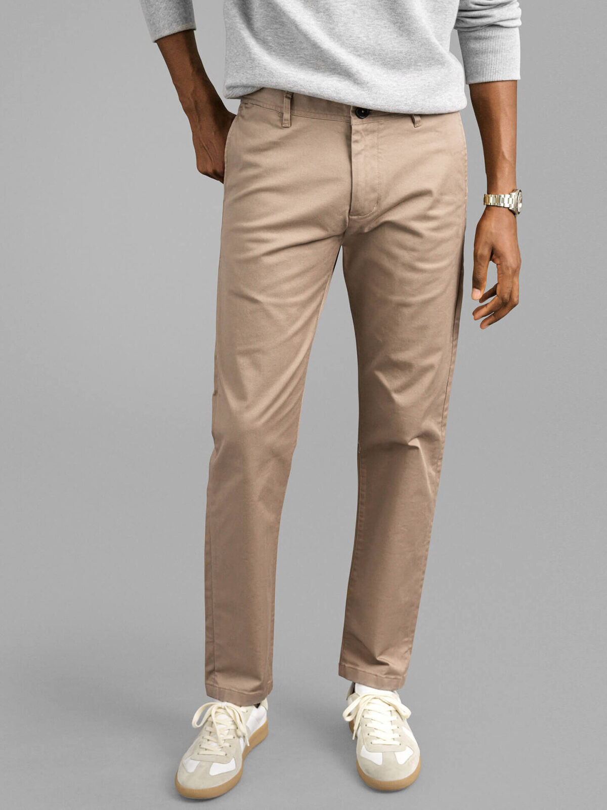 Men's Flat Front Pant Chairman's Collection - KHAKI - 100% COTTON –  Hardwick.com