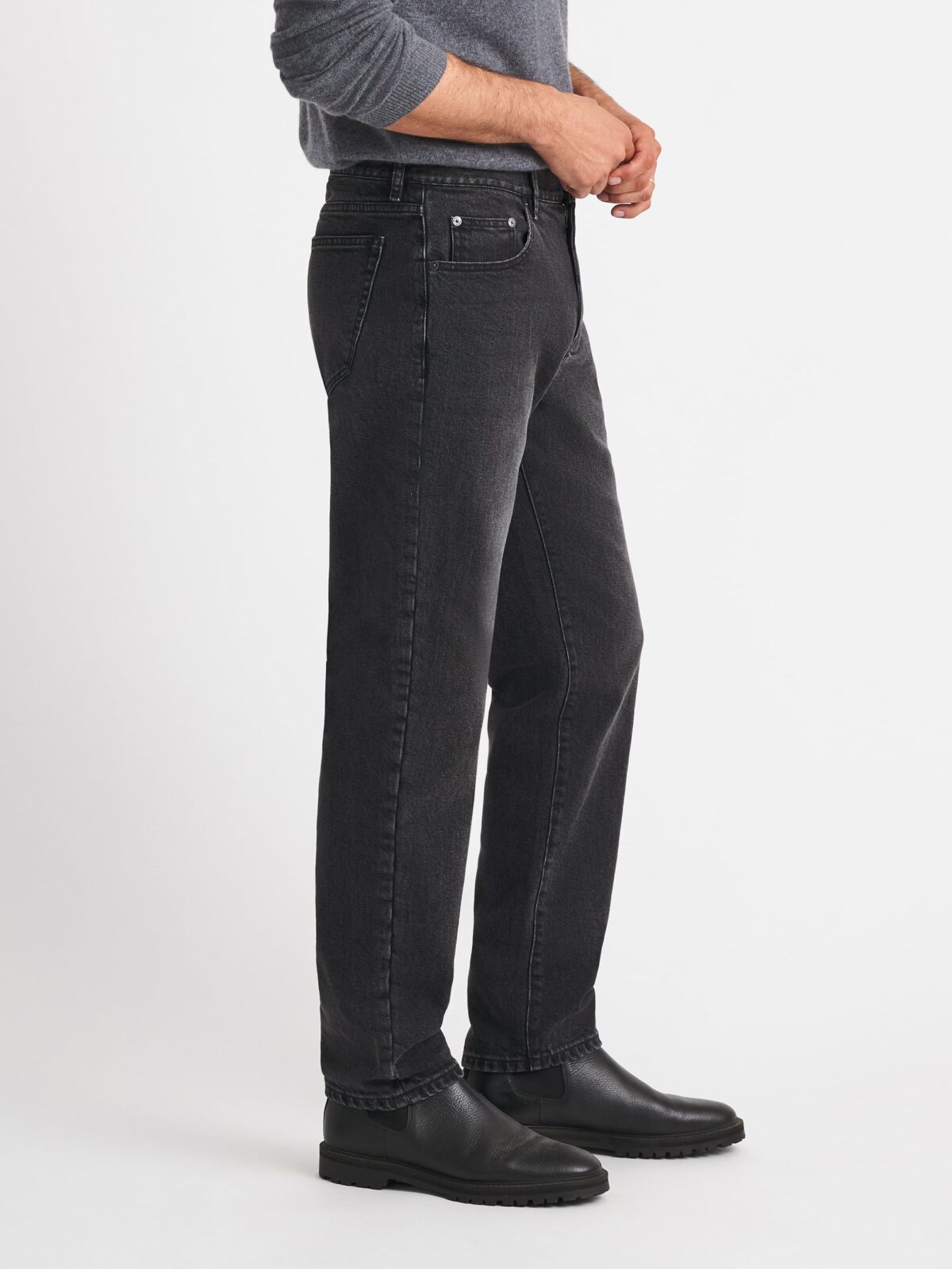 Japan Black Washed Heavy Oz Denim Pants ovy Japan Black Washed