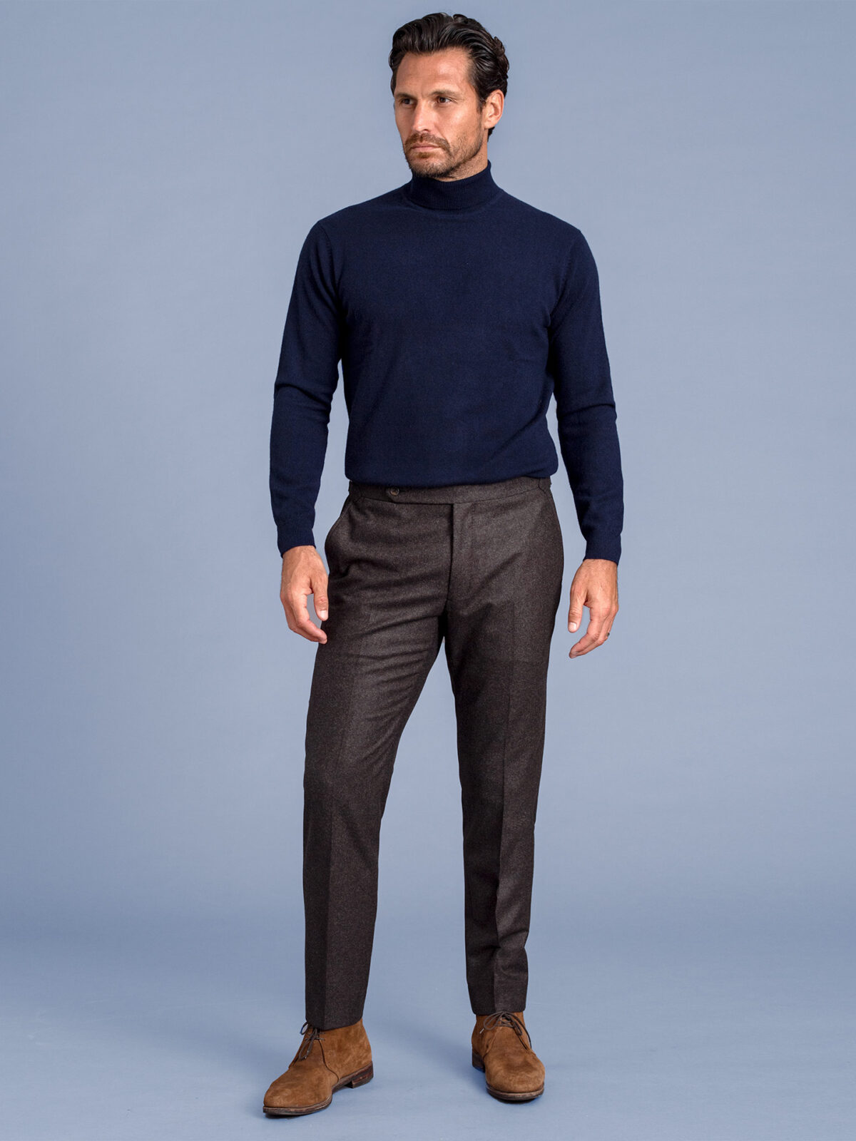 Brooks Brothers Men's Milano Fit Wool Flannel Trousers | Navy Brooks  Brothers
