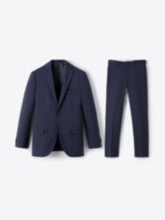 Shop Navy Plainweave Stretch Allen Suit