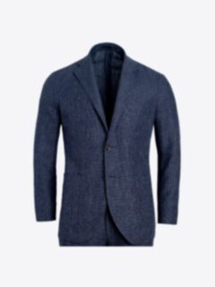 Shop Bedford Slate Houndstooth Wool and Linen Suit Jacket