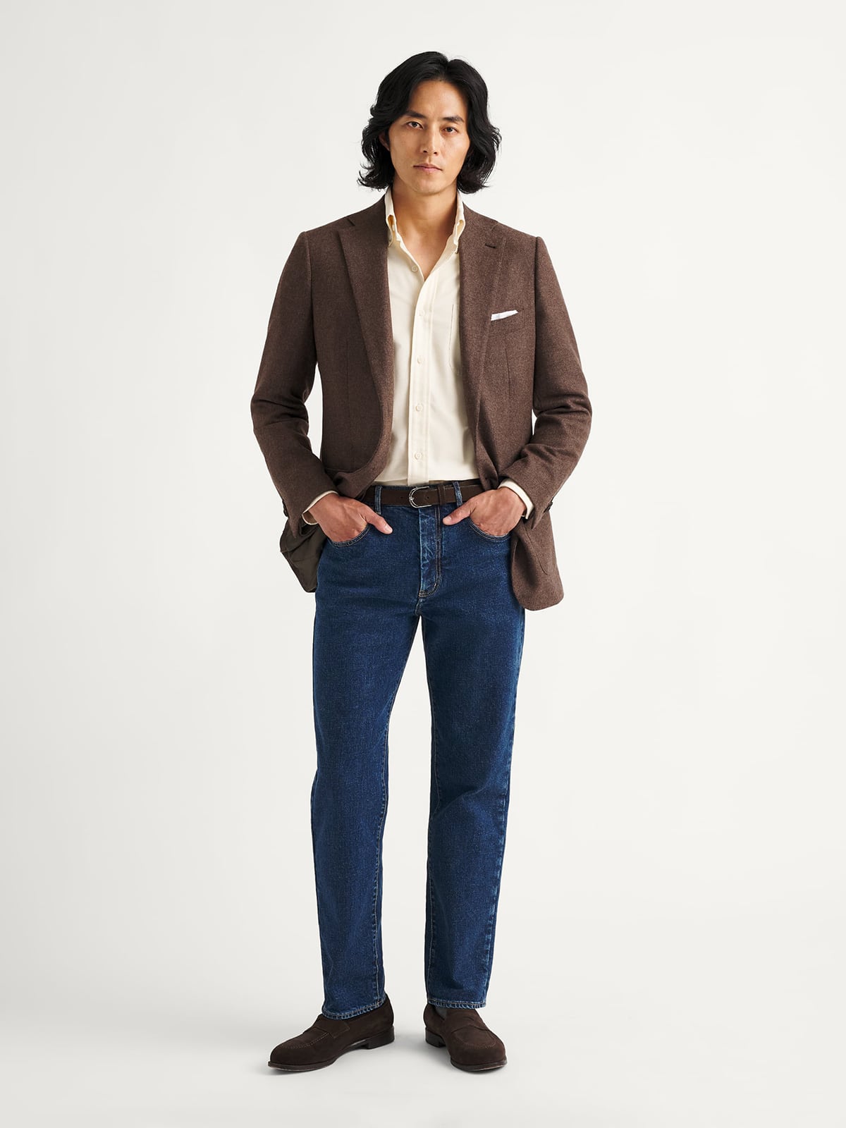 di Pray Brown Cashmere Flannel Jacket - Custom Fit Tailored Clothing