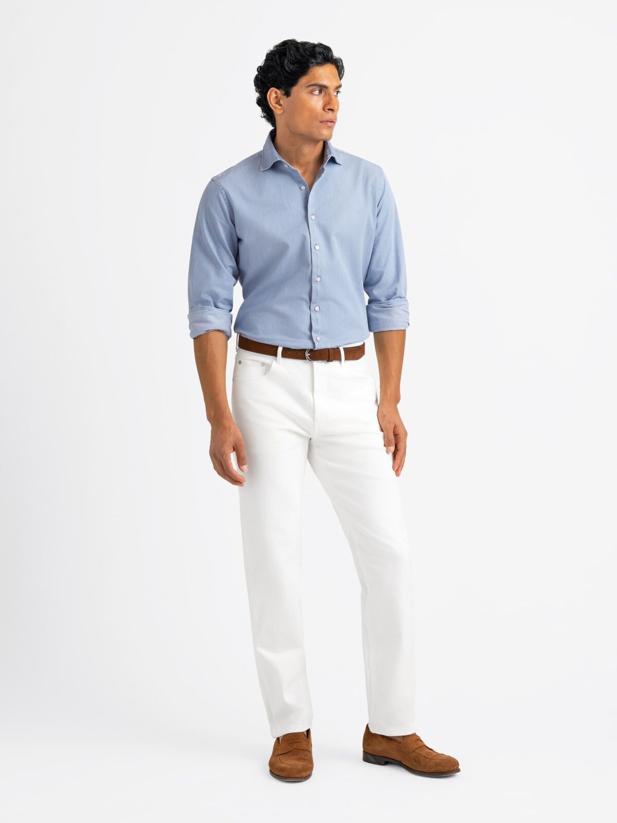 Japanese White 14oz Stretch Jeans - Custom Fit Pants