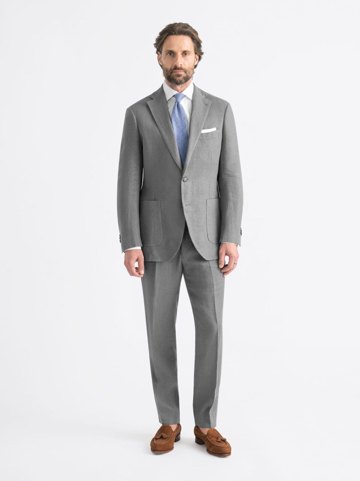 Aggregate more than 227 gray linen suit super hot