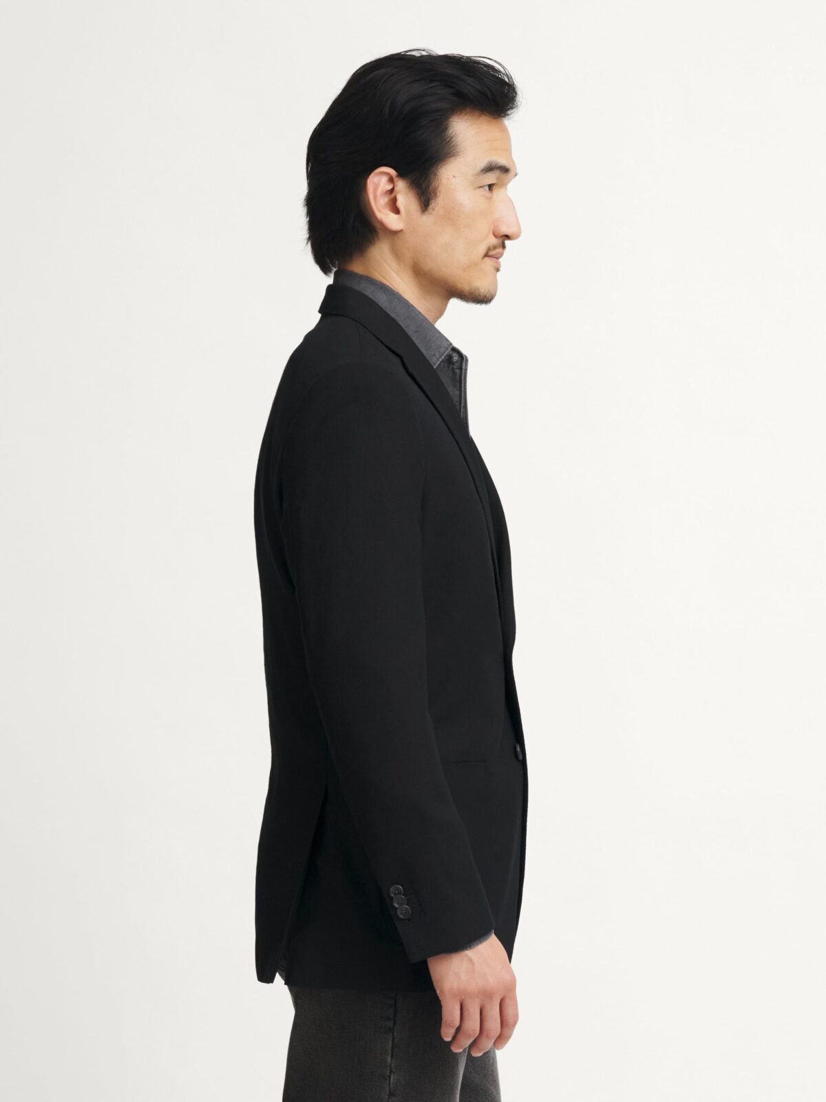 Reda Black Hopsack Bedford Jacket - Custom Fit Tailored Clothing