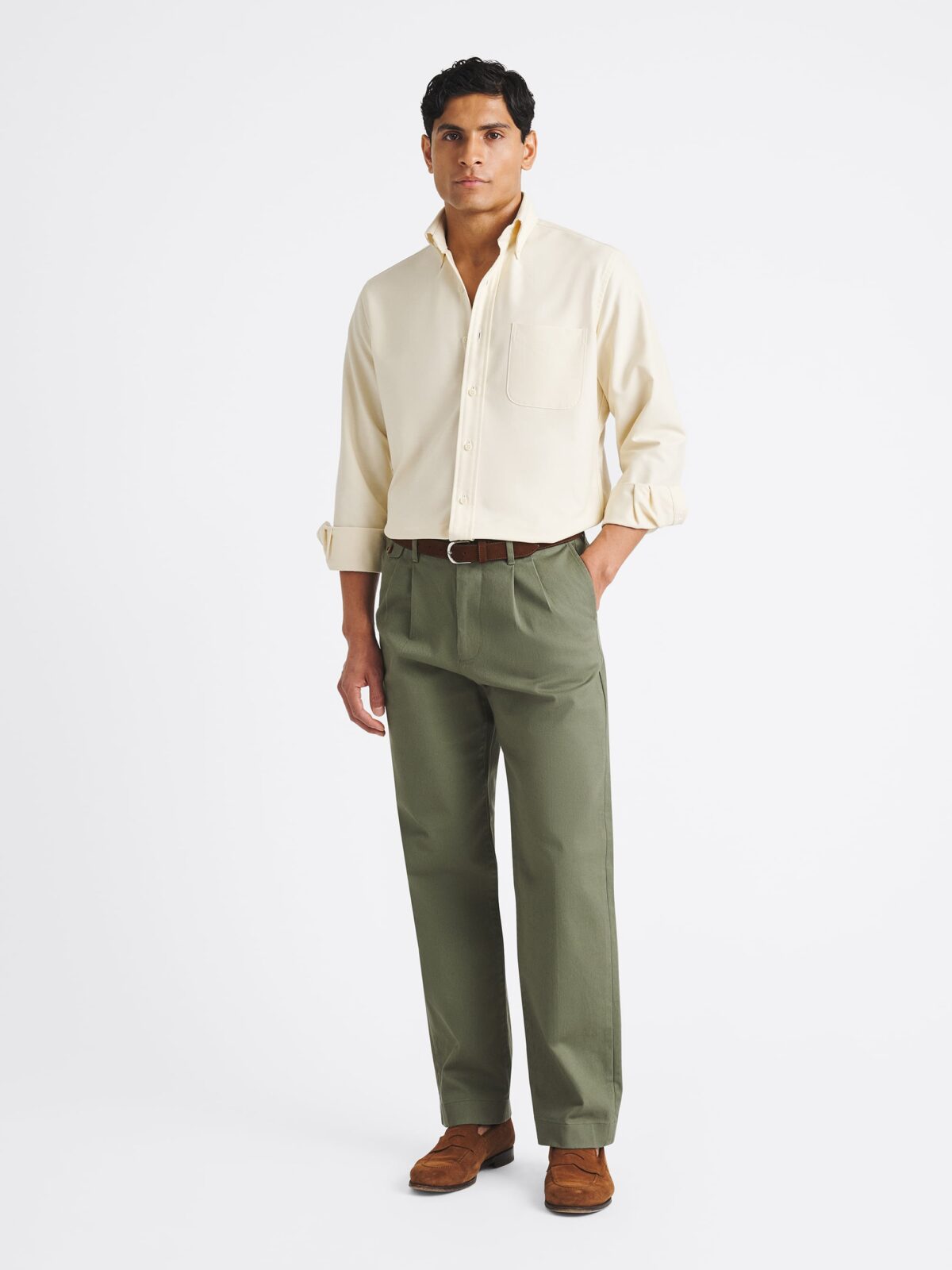 Double Pleated Japanese Fatigue Heavyweight Stretch Chino - Custom
