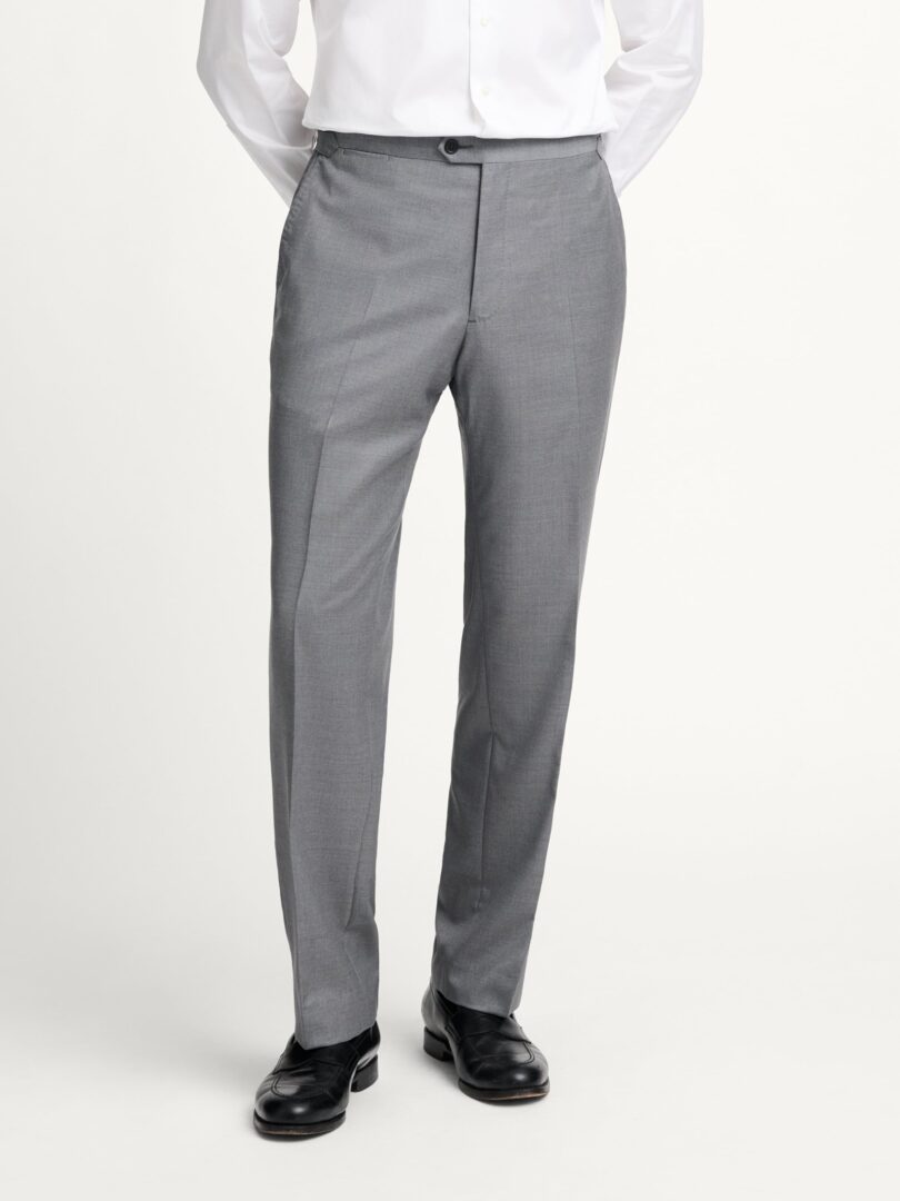 Loro Piana Fabric S150s Light Grey Dover Dress Pant Thumb Detail