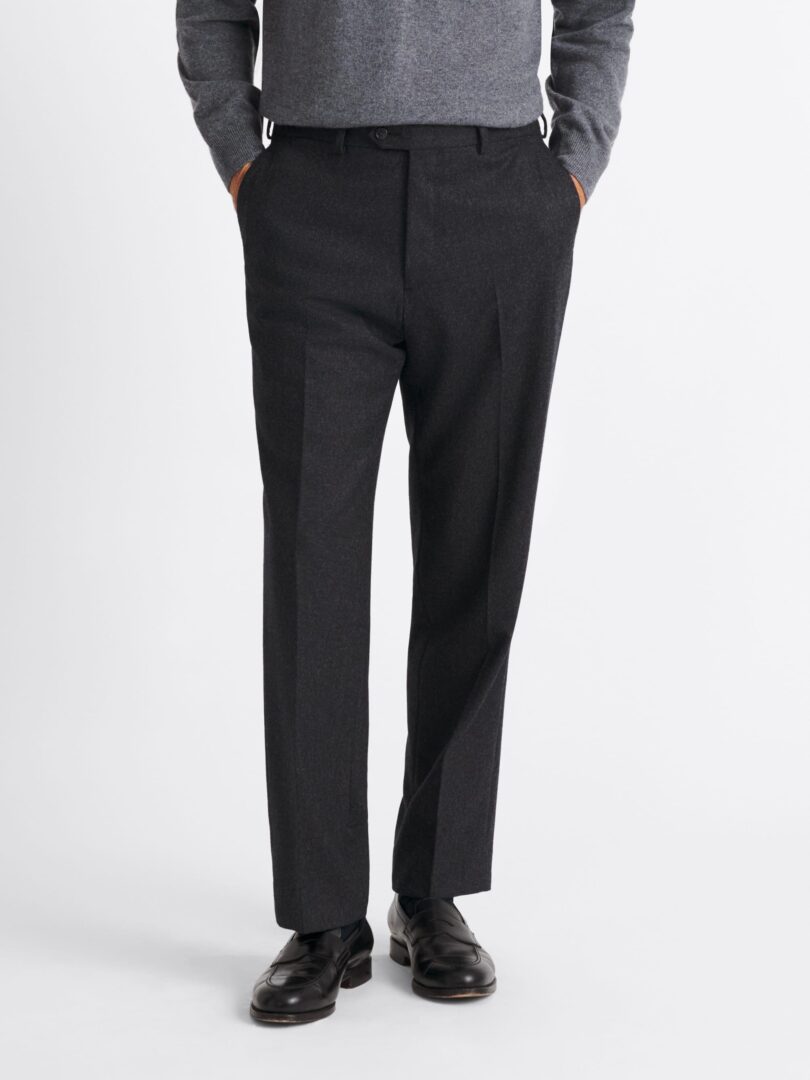 VBC Charcoal Wool Flannel Dress Pant Thumb Detail