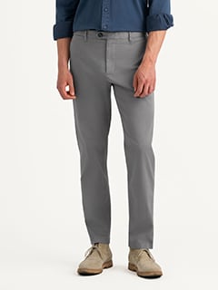 Di Sondrio Grey Stretch Cotton Chino - Custom Fit Pants