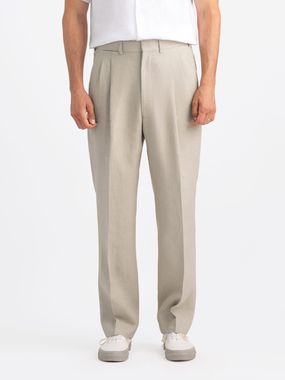 【2plan】Wingle two tuck wide slacks Two Tuck Wide Trousers in Khaki – Blue Owl Workshop