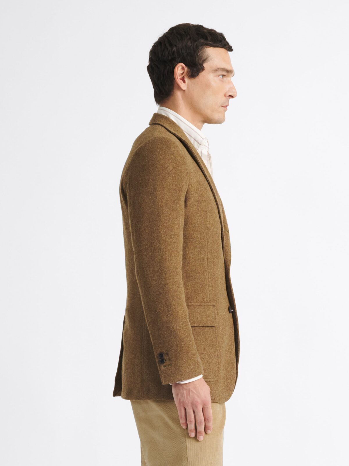 Ochre Shetland Tweed Andover Jacket - Custom Fit Tailored Clothing