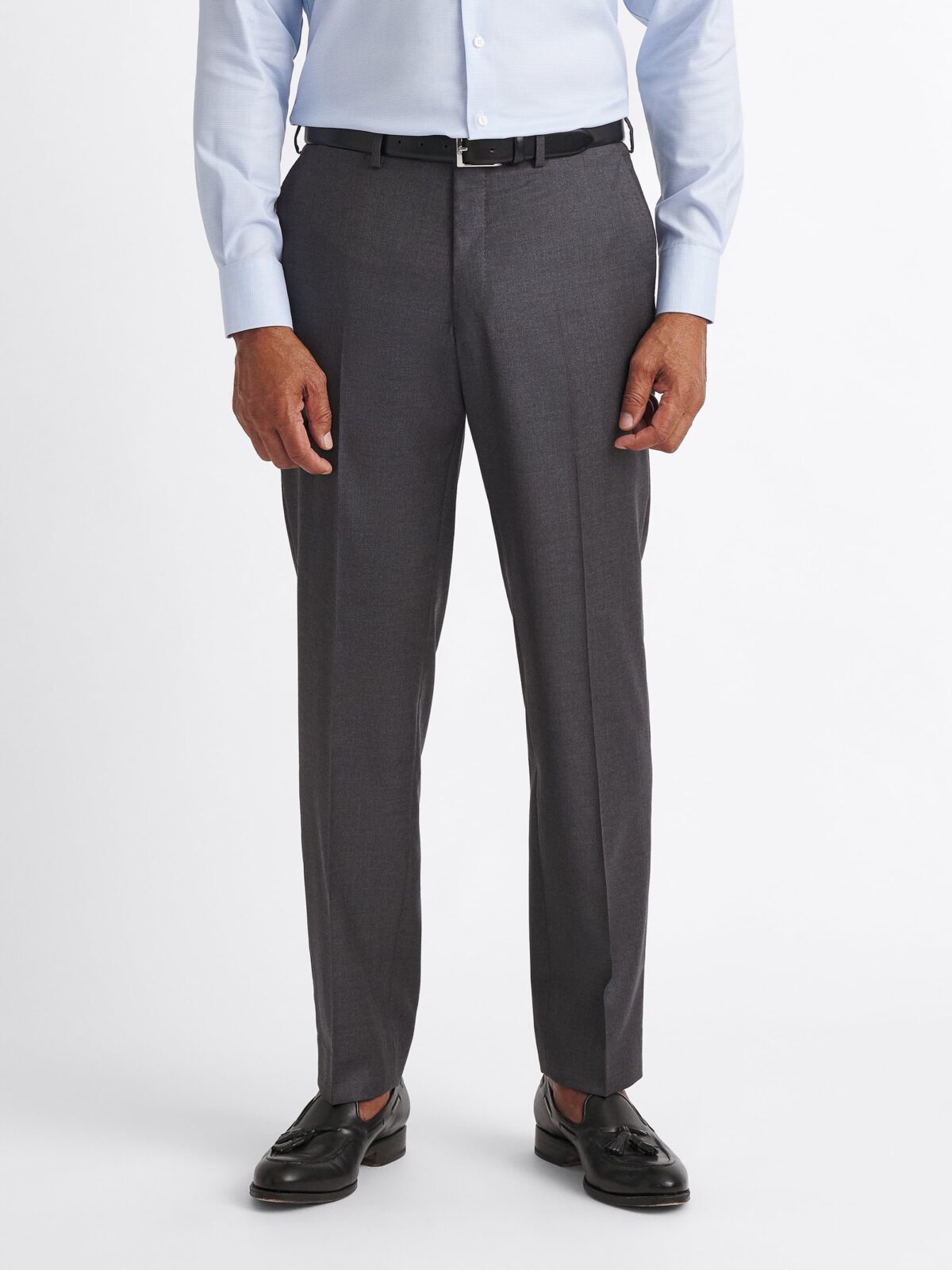 Loro Piana Fabric Grey S150s Wool Dress Pant - Custom Fit Tailored