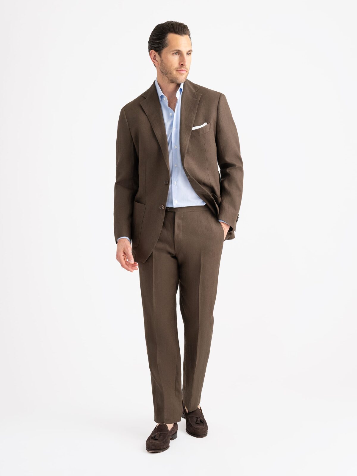 Coffee Irish Linen Dress Pant - Custom Fit Tailored Clothing Coffee Irish Linen Dress Pant - Custom Fit Tailored Clothing