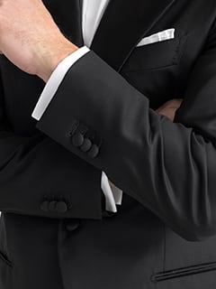 Peak Lapel Loro Piana Fabric Black S150s Dinner Jacket Satin Lapel