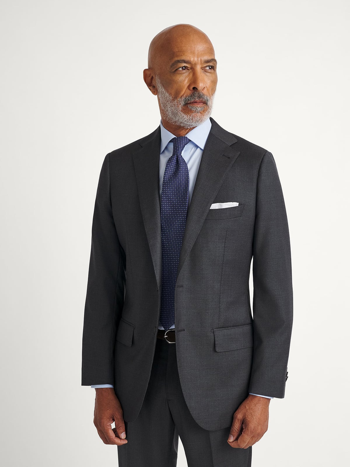 Proper Cloth Grey Melange Allen Men's Custom Suit